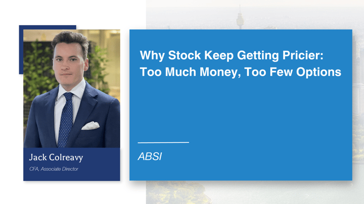 ABSI - Why Stock Keep Getting Pricier: Too Much Money, Too Few Options