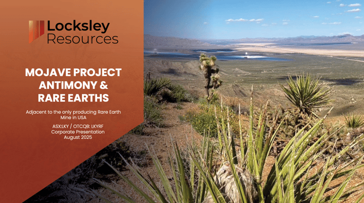Locksley Resources Targets High-Grade Antimony & Rare Earths in U.S. Critical Minerals Push (ASX:LKY)