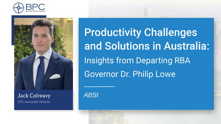 ABSI -&nbsp;Productivity Challenges and Solutions in Australia: Insights from Departing RBA Governor Dr. Philip Lowe