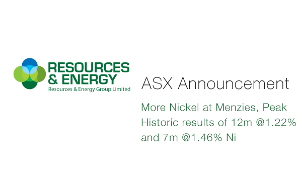 Resources & Energy More Nickel at Menzies, Peak Historic results
