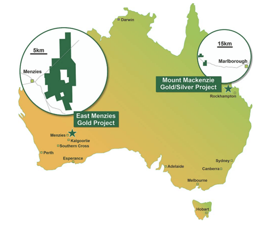 Resources and Energy projects location