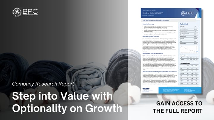 Step One Clothing (ASX:STP): Step into Value with Optionality on Growth - Research Report