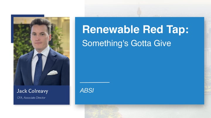 ABSI -&nbsp;Renewable Red Tape: Something’s Gotta Give