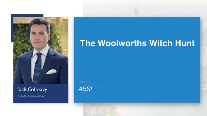 ABSI -&nbsp;The Woolworths Witch Hunt