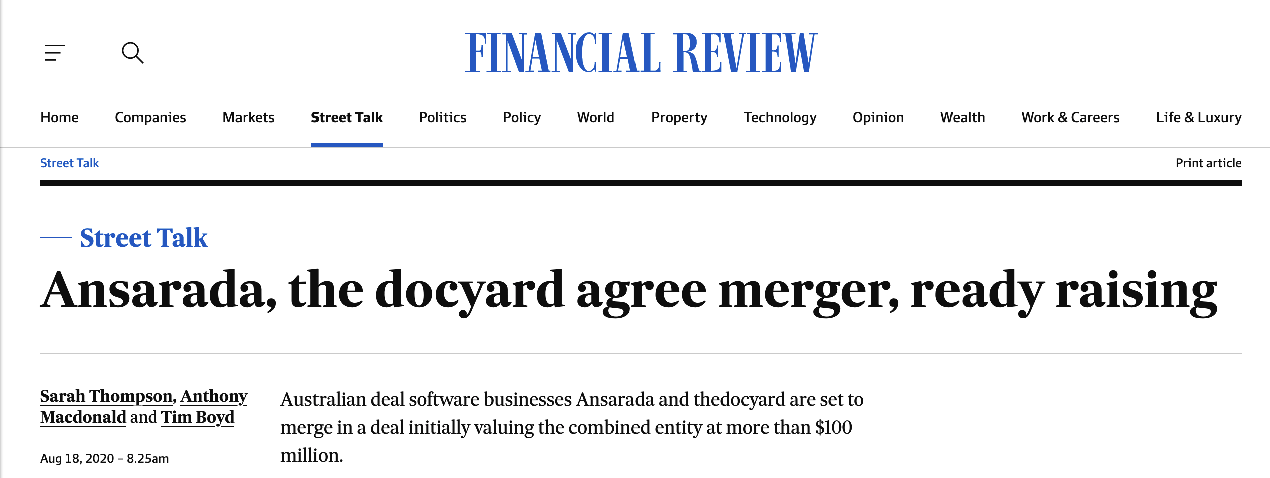 afr_ansarada_the_docyard_agree_merger_ready_raising_barclay_pearce_capital