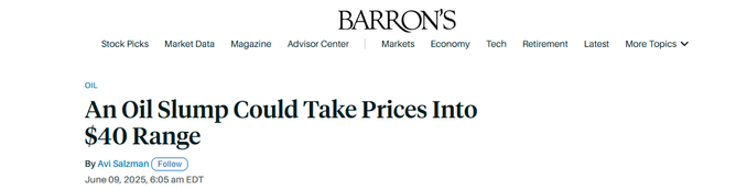 barrons an oil slump could take prices into $40 range