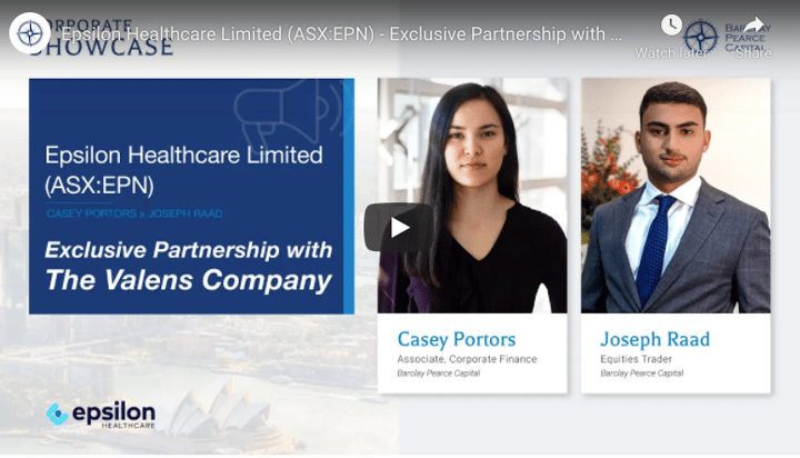 Epsilon Healthcare Ltd (ASX:EPN)- partnership with The Valens Company