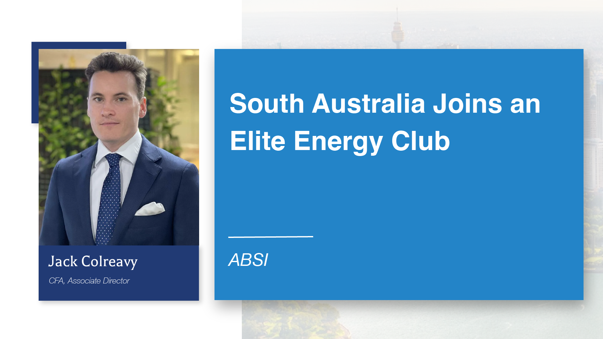 ABSI -&nbsp;South Australia Joins an Elite Energy Club
