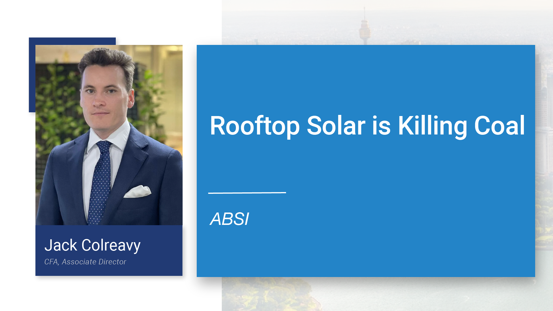 ABSI -&nbsp;Rooftop Solar is Killing Coal